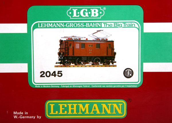 LGB 2045 Swiss Rhaetain Railway (RhB) Ge 2/4 passenger electric locomotive Box Lable